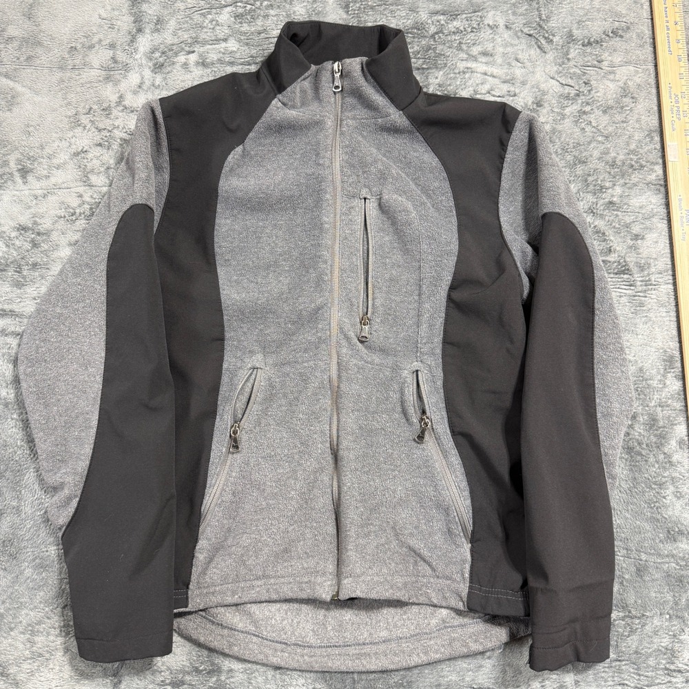 Hawke & Co Hybrid Fleece Jacket Mens M Grey Black Full‎ Zip HGZF1035CO